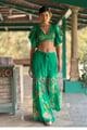 Green Pant Set Green color