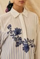 Kunj Handloom Shirt White/Blue color