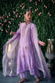 Leheriya Kurta Set Lavender color