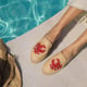 Krabi Espadrilles Platform Beige/Red color