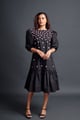 Long Dress with Embroidery Black color