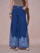 Darcy Embroidered Jeans Blue color