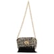 Jena 3 Weave Black & Gold Raffia Crossbody Black/White color