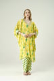 Lemon Sky Kaftan Set Yellow color