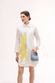 Queen Embellished Short Dress White color