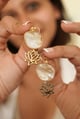Aurora Earrings with Detachable Brass Studs Gold color