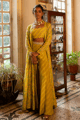 Yami Lehenga Set Lime Yellow color