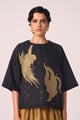 Roma Embroidered Top Black color