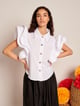 Gabriel Ruffles Blouse White color