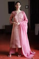 Mauvewood Woven Silk Salwar Suit Pink color