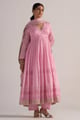 Lilac Sachet Mul-Mul Anarkali Kurta Set Lilac Sachet color