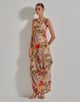 Beige Gypsy Rose Stripes Drape Dress Beige color