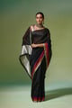 Raaz Chanderi Black Sarees Black color