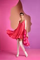 Short Summer Dress in Aura Pink color
