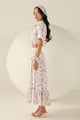 Valentina Co-Ord Set White/Lavender color