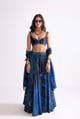 Scallop Dupatta Blue Blue color