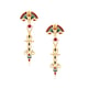 Valliyan Red Allure Cairo Earrings Gold color