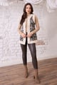 Jasper Gilet Beige/Blue color