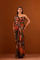 Clavo Bustier Gown Brown/Orange color