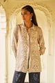 Mughal Print Shirt Beige color