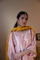 Nur Jahan Yellow Sati and Organza Dupatta Yellow color