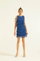 Royal Blue Fringe Dress Royal Blue color