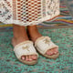 Copacabana Sandals Natural Flats Beige color
