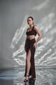 Ekko Smock Top Brown color