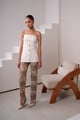 Seafoam Sheer Pants Beige color