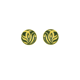 Valliyan Green Allure Round Studs Green/Gold color