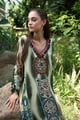Zarqaa Kaftaan Green color