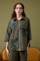 Agnes Applique Shirt Military Green color