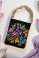 Kamal Embellished Potli Bag Black/Green color
