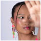 Drops of Rainbow Earrings Pink/Green/Purple color