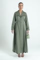 Glimmer Long Trench Gcc Olive color