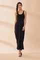 Navy Blue Cascade Drape Skirt Navy Blue color