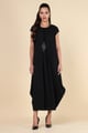 Geometric Midi Dress Black color
