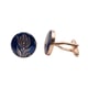 Tulip Cufflinks Blue/Rose Gold color