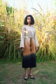 Izumi Dress Beige/Brown/Black color