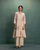 Cream Machine Embroidery Coord Set Cream color