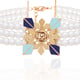 Iliana Pearl Choker Blue/Gold color