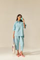 Ikigai Co-Ord Set Sky Blue color