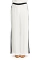 Wide-Leg Trousers White/Black color