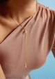 Amber Rose Necklace Silver color