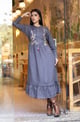 Golden Leaf Amanda Dress Charcoal color
