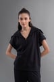 Snugknit Polo Top Black color