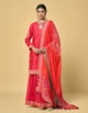 Gulnaar Kurta Set with Dupatta Red color