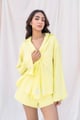 Yellow Front Knot Top with Gota Detailing Yellow color
