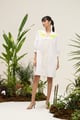 Emory Applique Dress Bright White color
