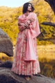 Lisa Anarkali Set Pink color
